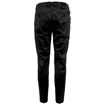 Black Cotton Jeans & Pant