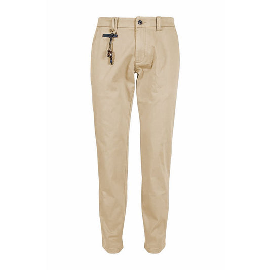 Beige Cotton Jeans & Pant