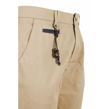 Beige Cotton Jeans & Pant
