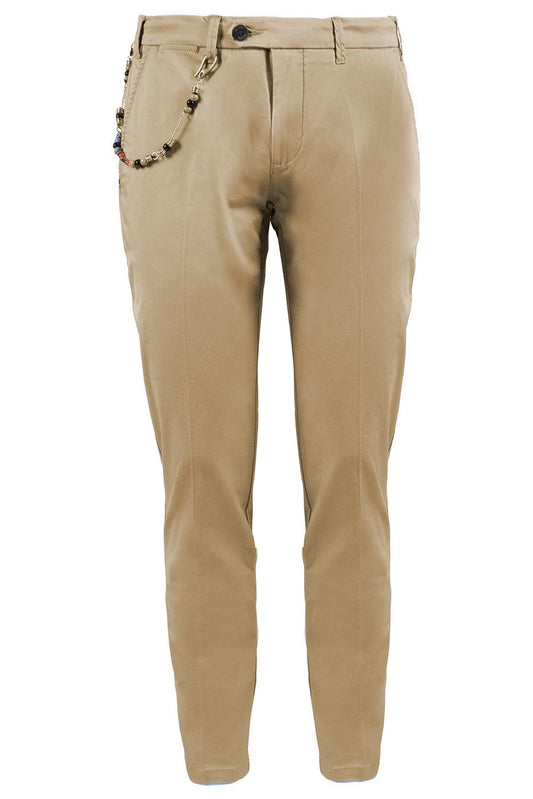 Beige Cotton Jeans & Pant