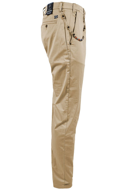Beige Cotton Jeans & Pant