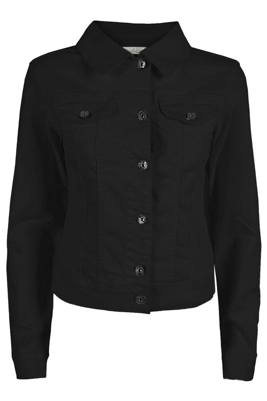 Black Cotton Jackets & Coat