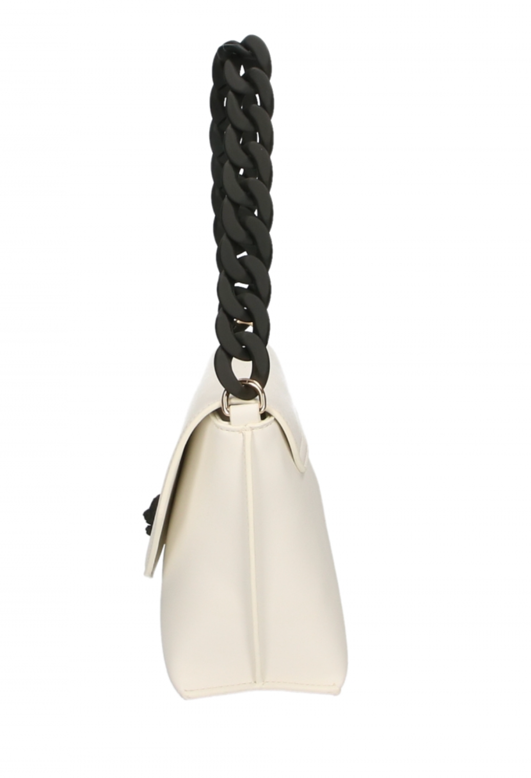 White Polyurethane Crossbody Bag