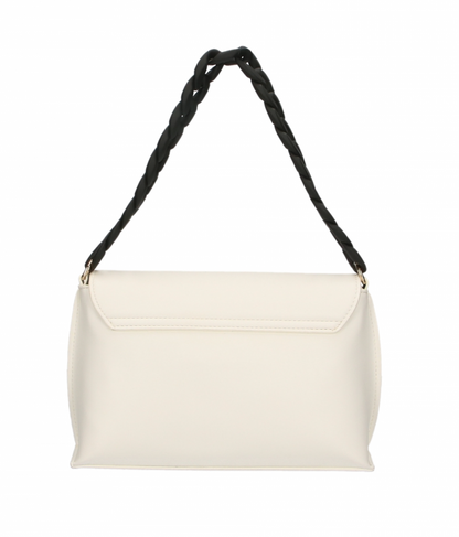 White Polyurethane Crossbody Bag