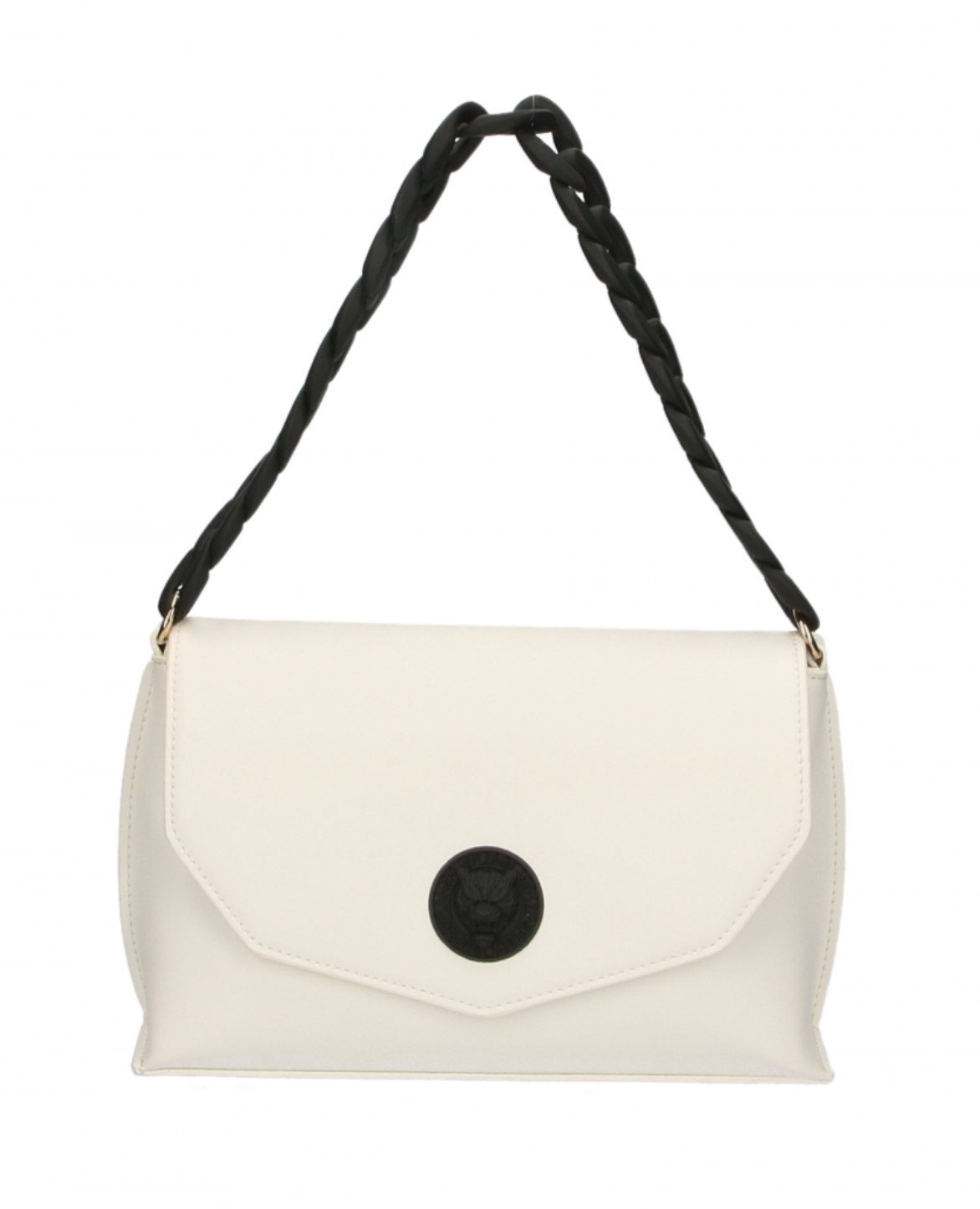 White Polyurethane Crossbody Bag
