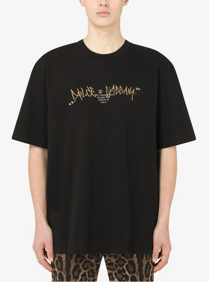 Black Cotton T-Shirt