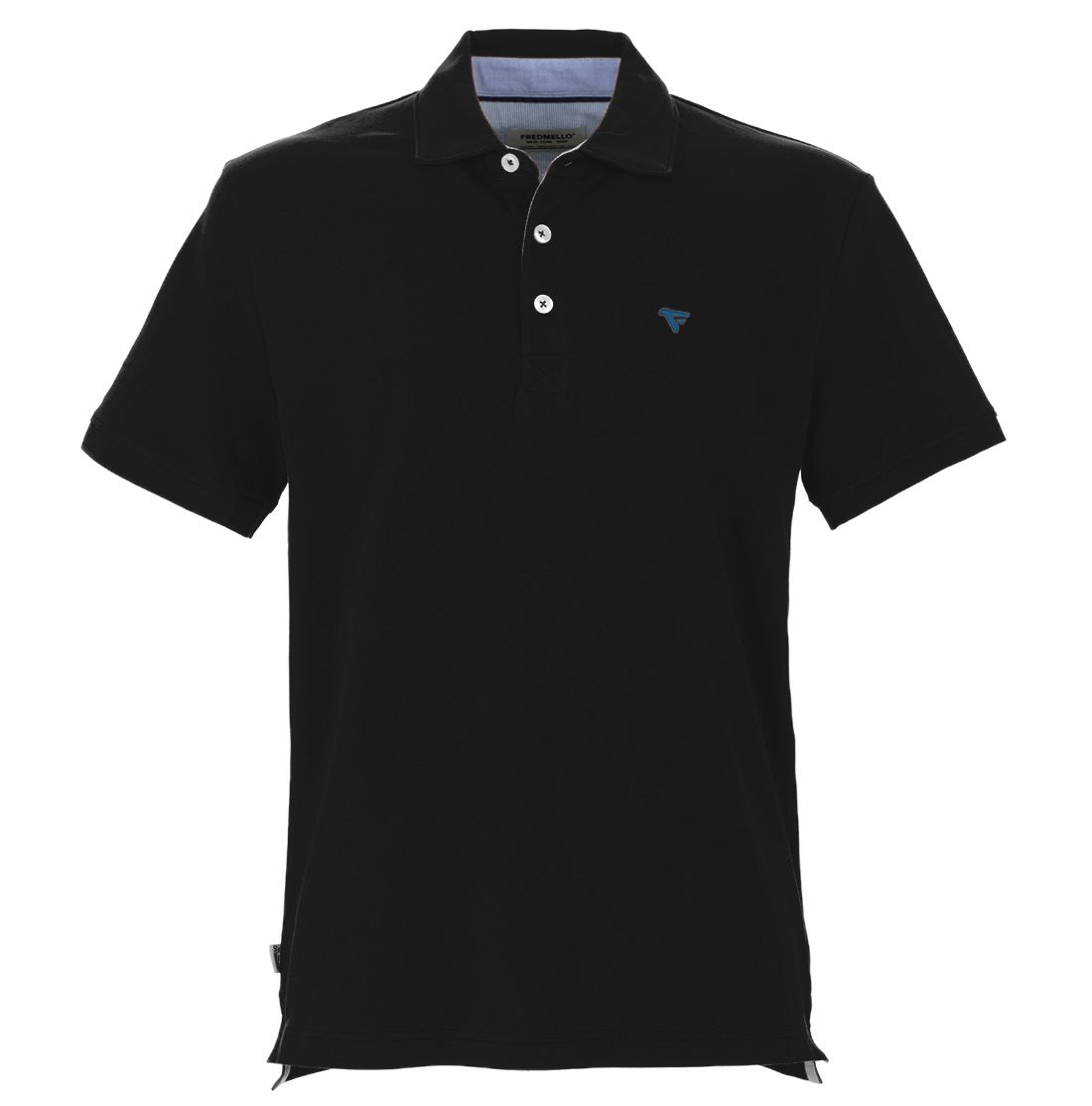 Black Cotton Polo Shirt