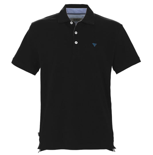 Black Cotton Polo Shirt