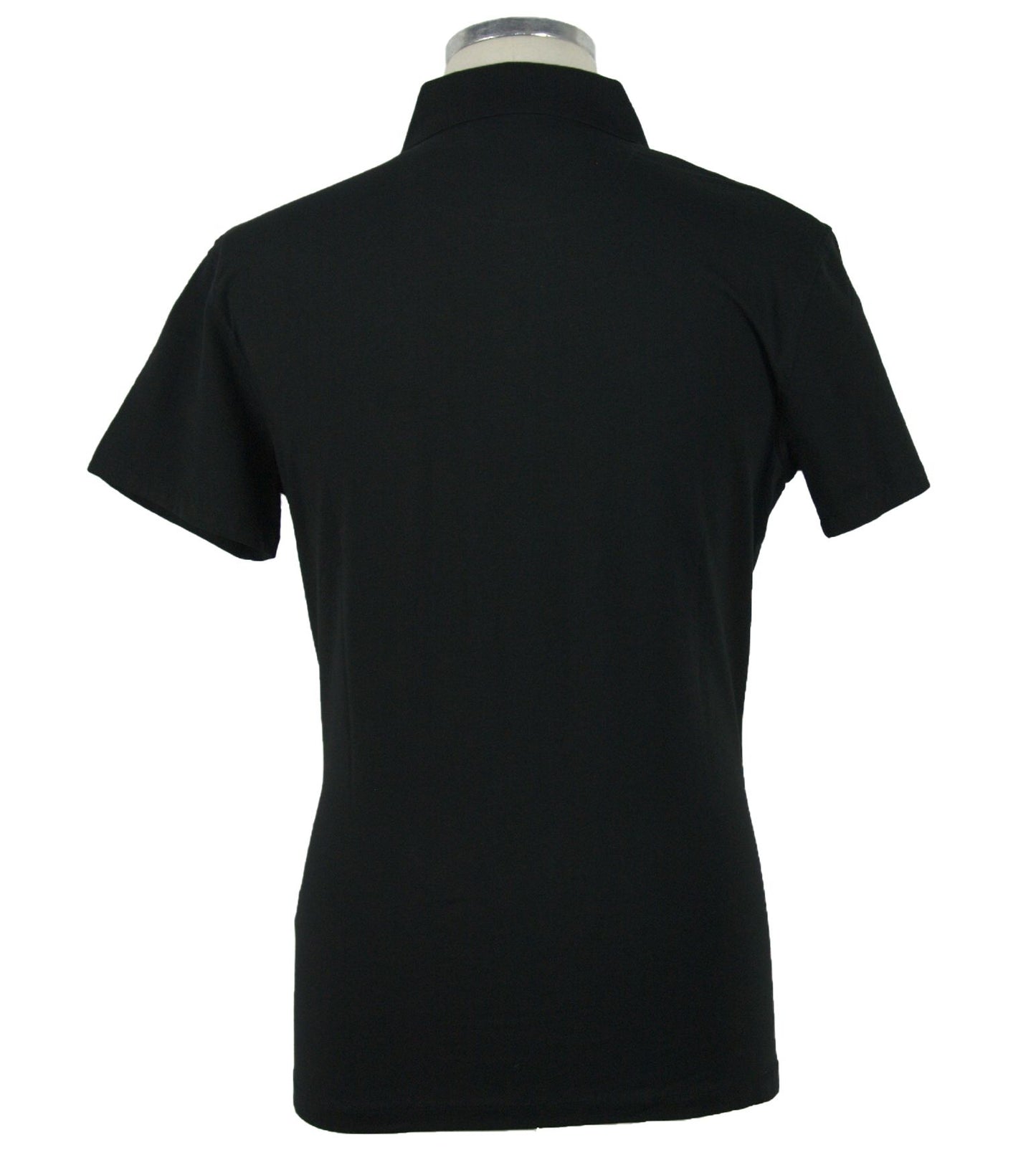 Black Cotton Polo Shirt