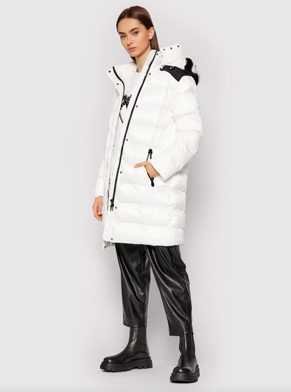 White Polyester Jackets & Coat