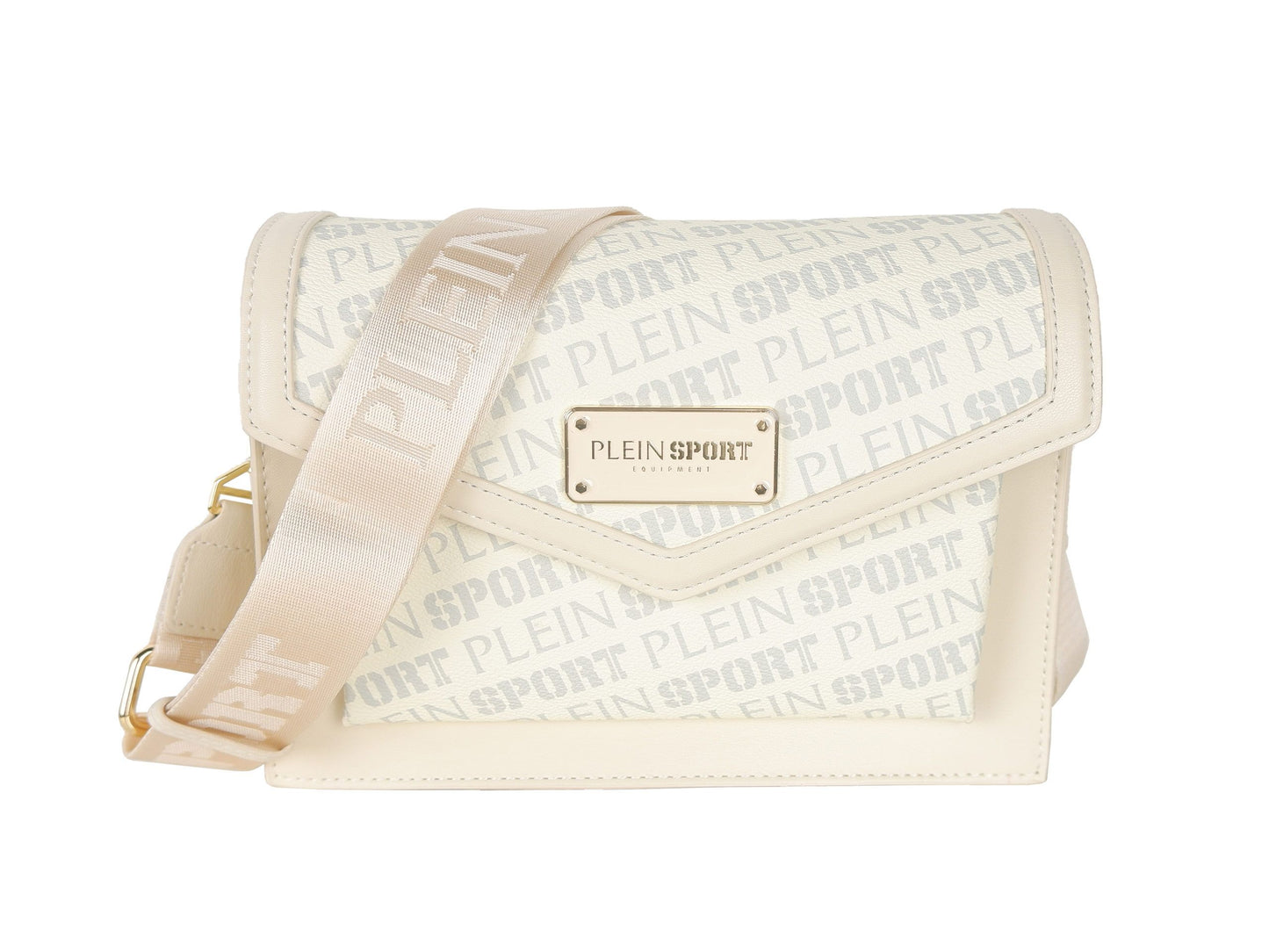White Polyamide Crossbody Bag