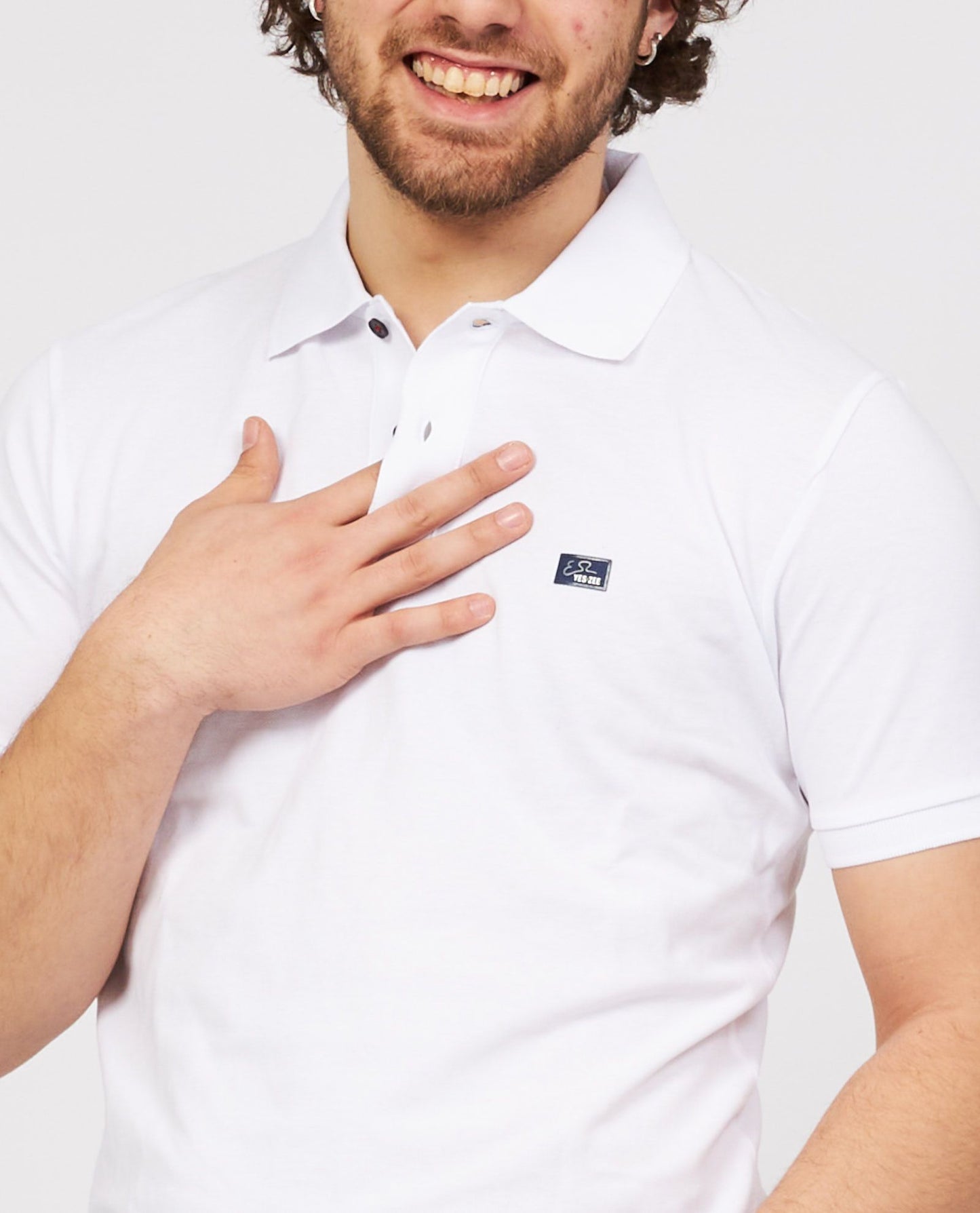 White Cotton Polo Shirt