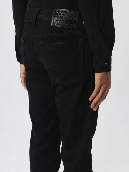 Black Cotton Jeans & Pant