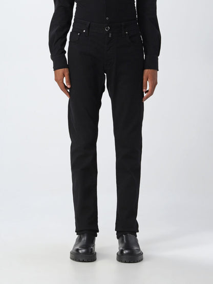 Black Cotton Jeans & Pant