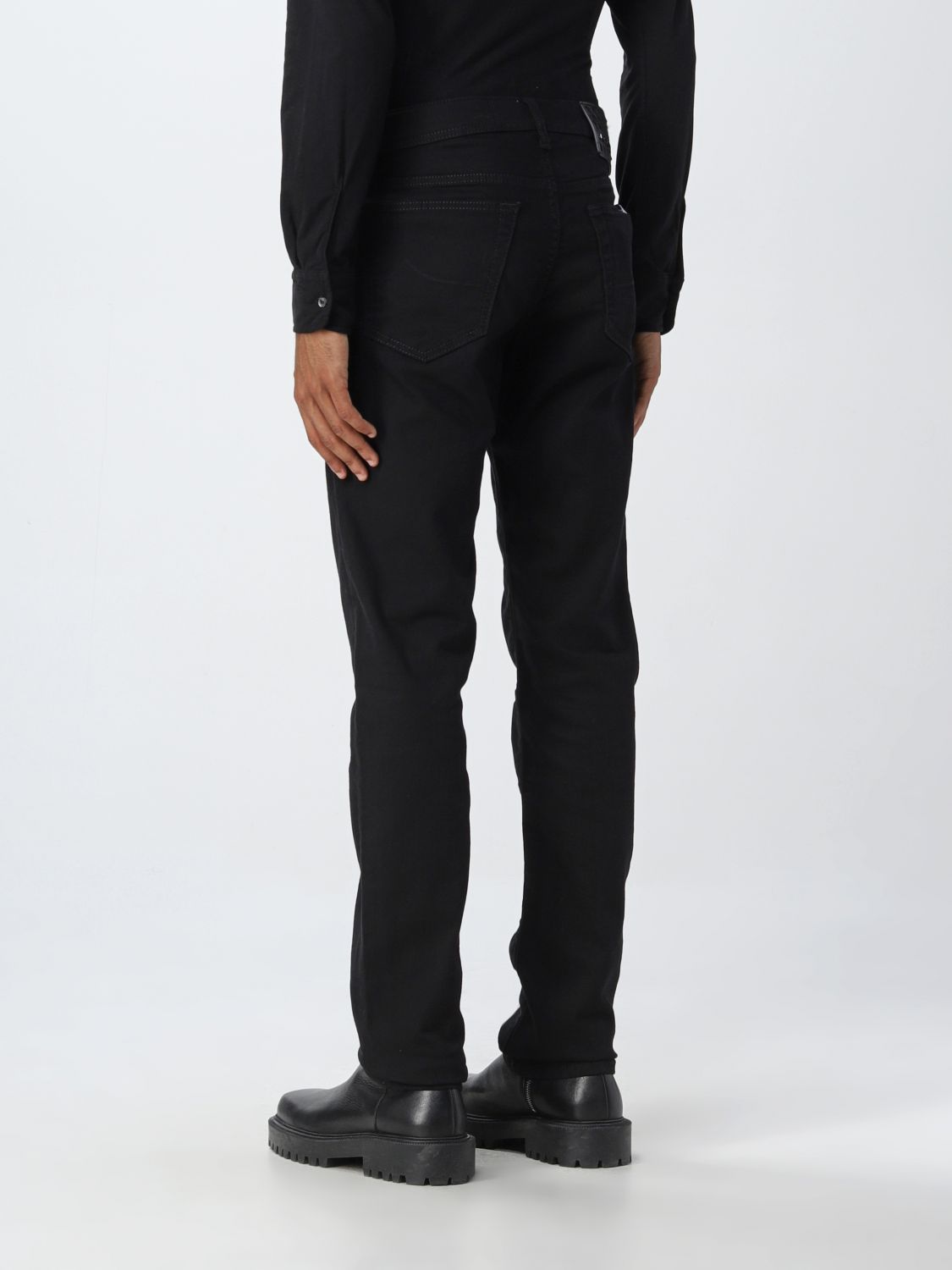 Black Cotton Jeans & Pant