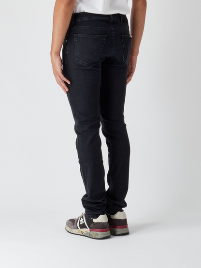 Black Cotton Jeans & Pant