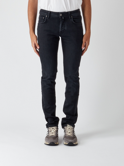 Black Cotton Jeans & Pant