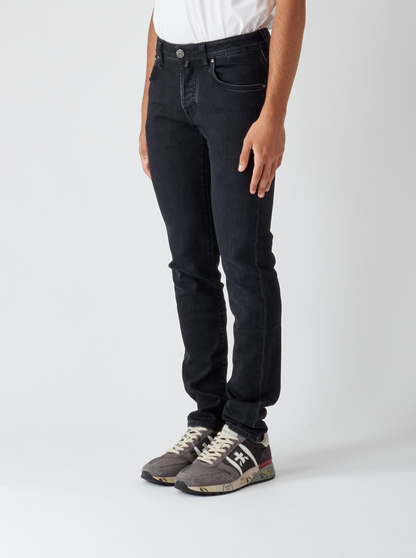 Black Cotton Jeans & Pant