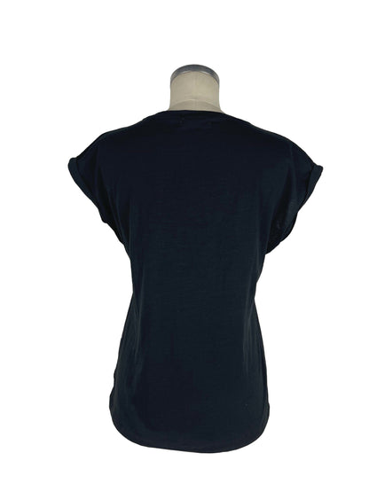 Black Cotton Tops & T-Shirt