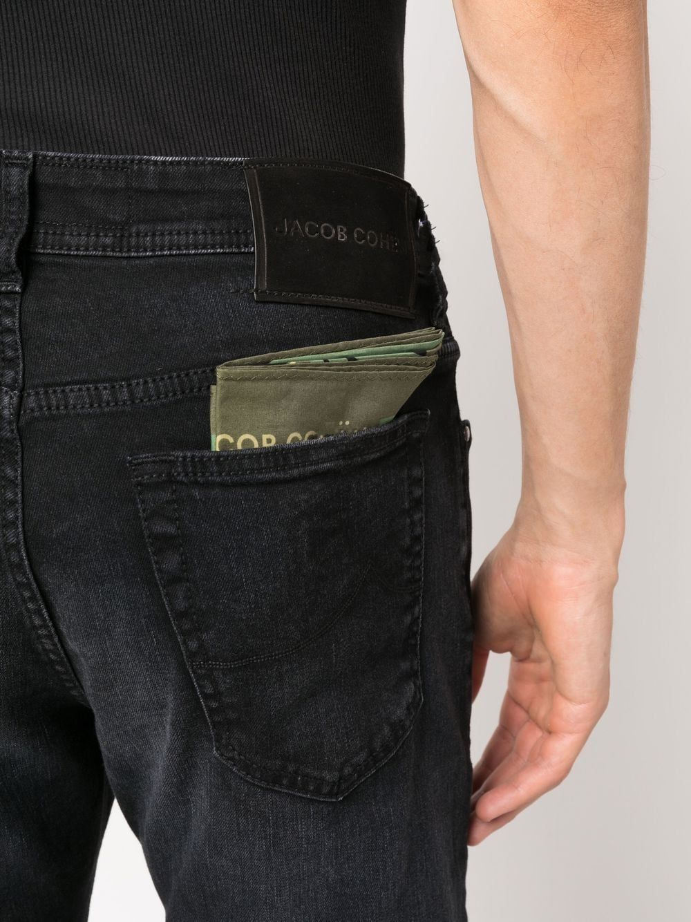 Black Cotton Jeans & Pant