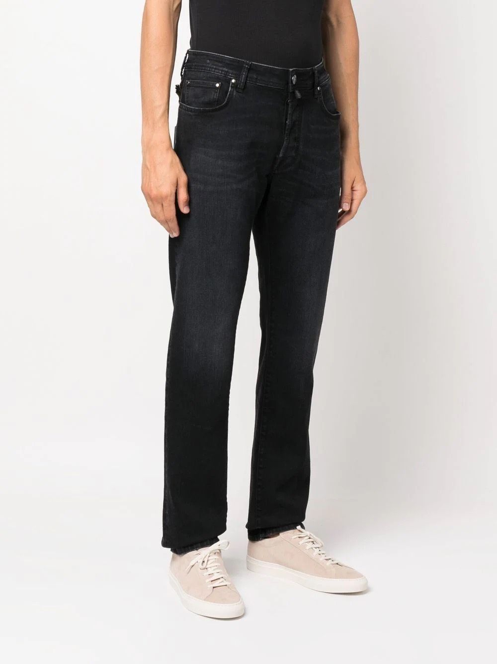 Black Cotton Jeans & Pant