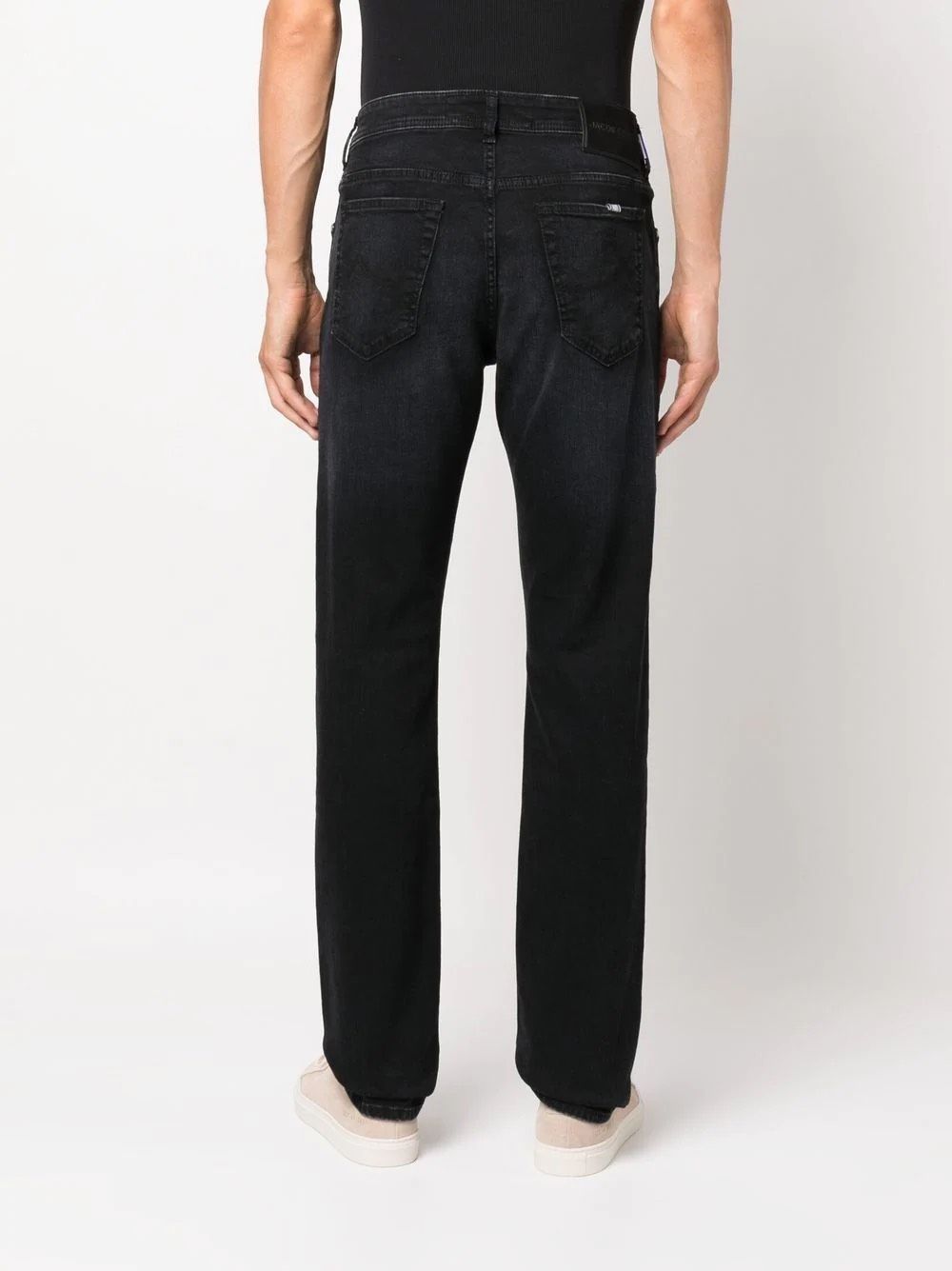 Black Cotton Jeans & Pant