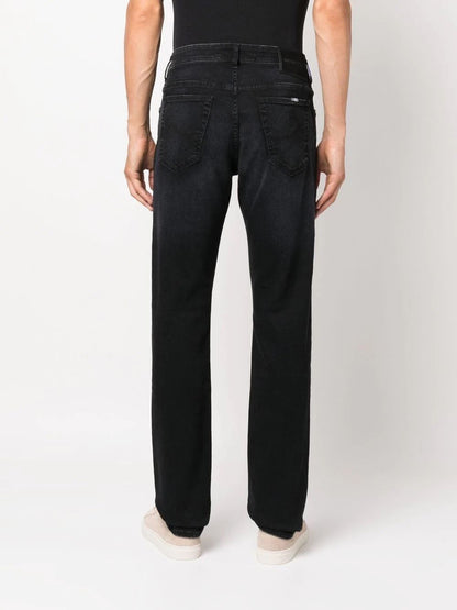 Black Cotton Jeans & Pant