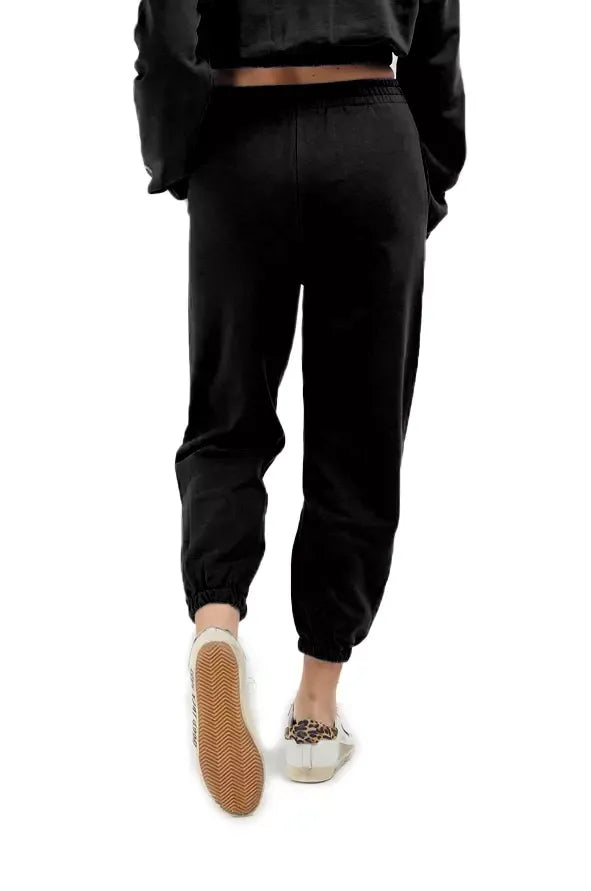 Black Cotton Jeans & Pant