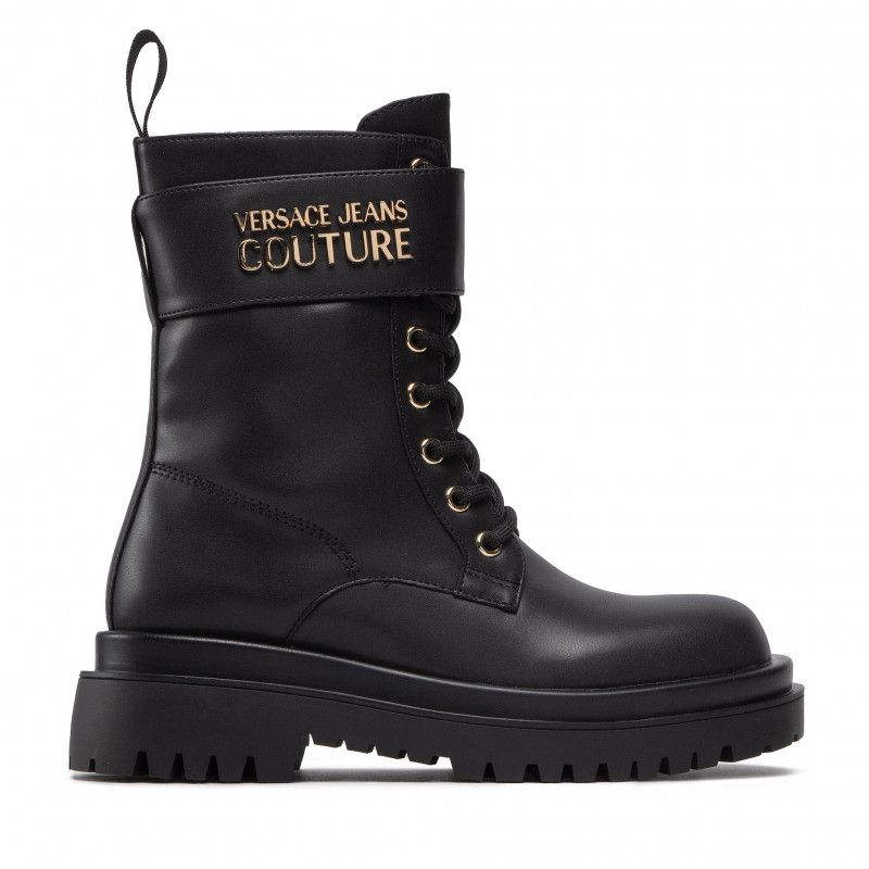 Black Artificial Leather Boot