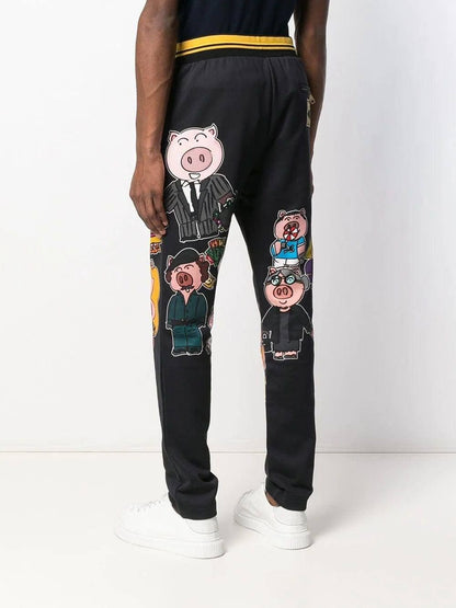 Black Cotton Jeans & Pant