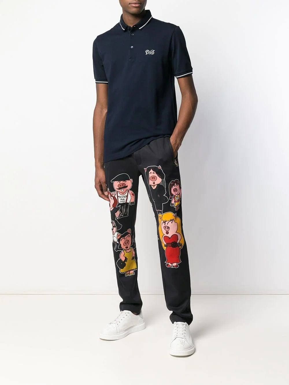 Black Cotton Jeans & Pant