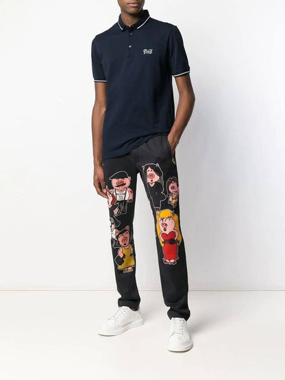 Black Cotton Jeans & Pant