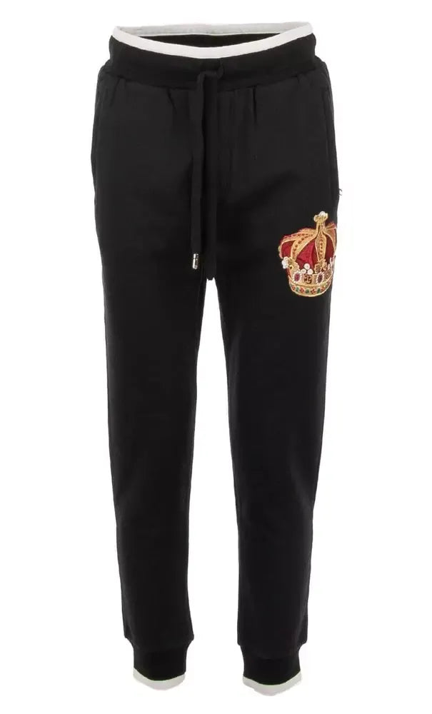 Black Cotton Jeans & Pant