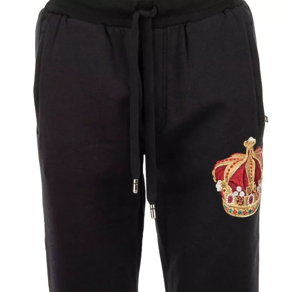 Black Cotton Jeans & Pant