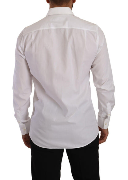 White Cotton Slim Fit Formal Dress Shirt