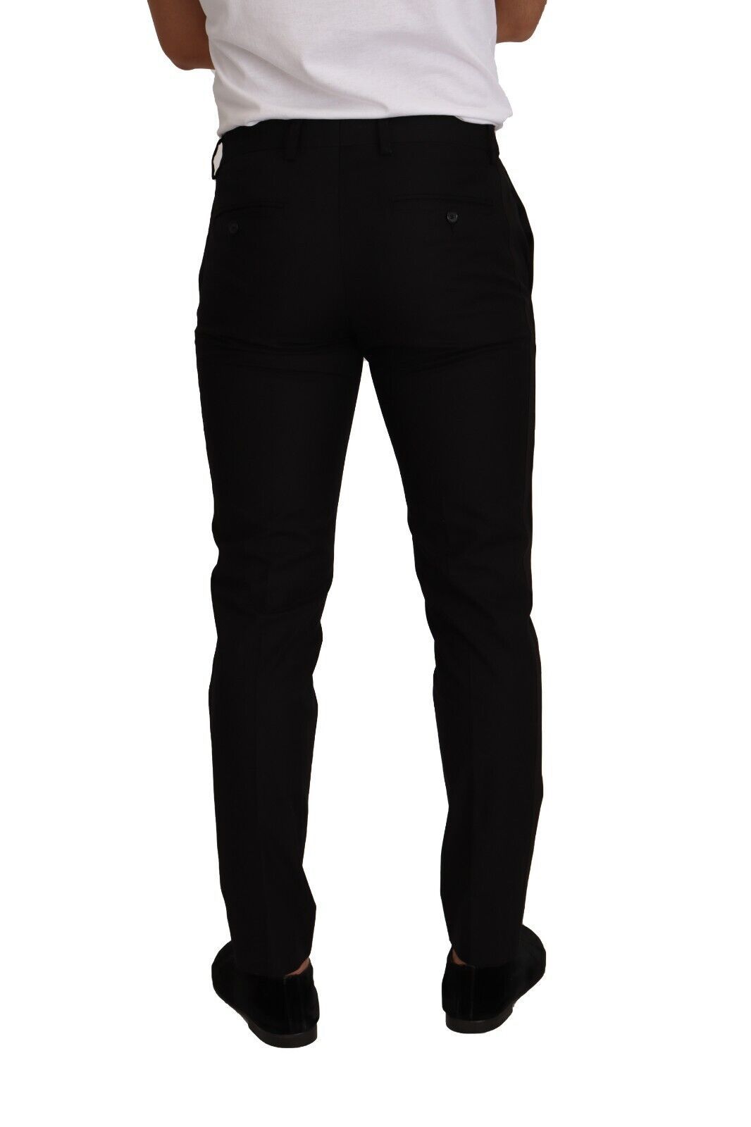 Black Cotton Formal Tuxedo Trouser Dress Pants