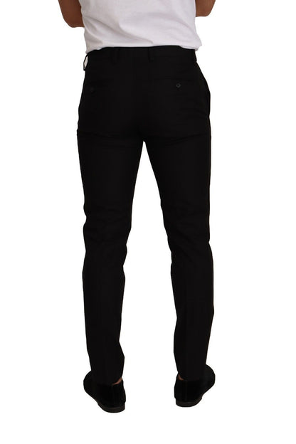 Black Cotton Formal Tuxedo Trouser Dress Pants