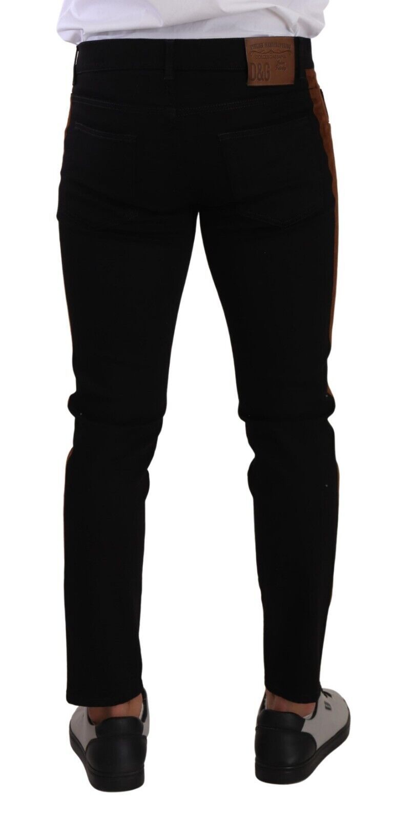 Black Cotton Stretch Skinny Denim Jeans