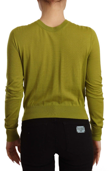 Apple Green Cashmere Buttons Cardigan Sweater