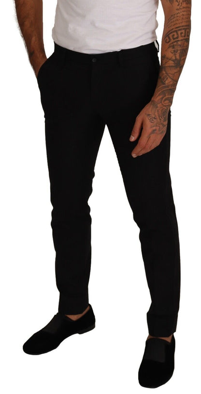 Black Cotton Formal Tuxedo Trouser Dress Pants