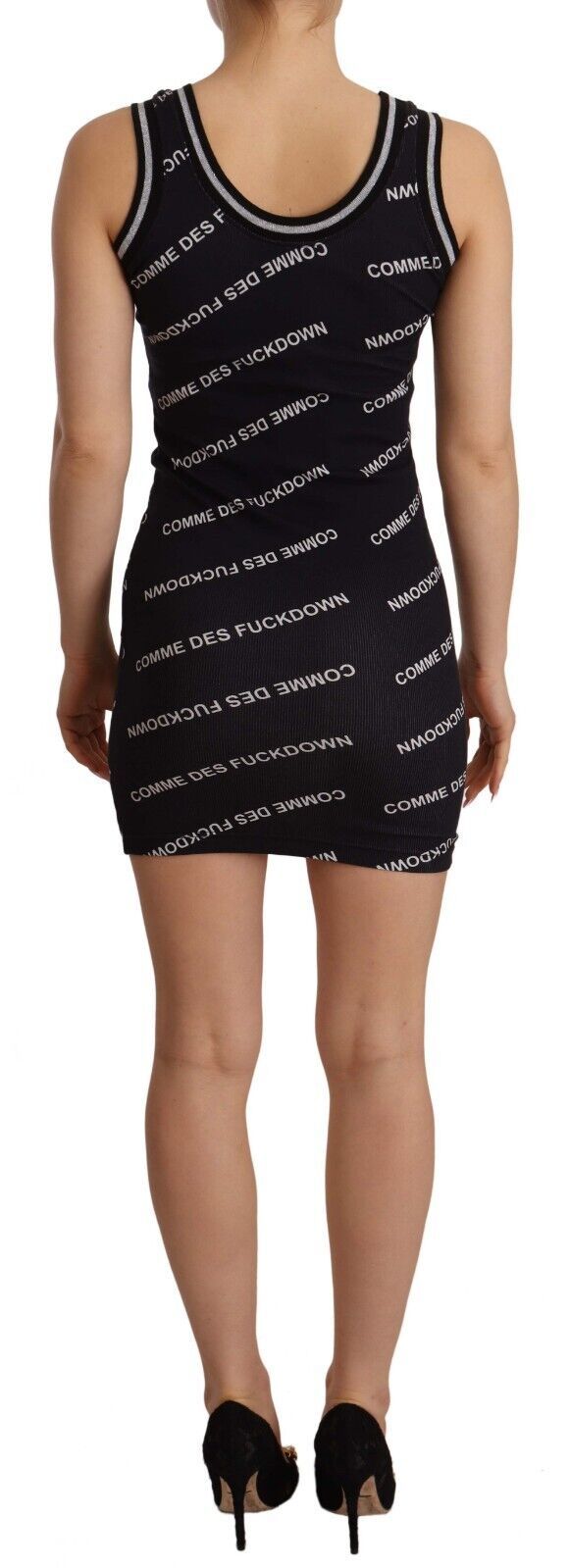Black Cotton Sleeveless Bodycon Mini Dress