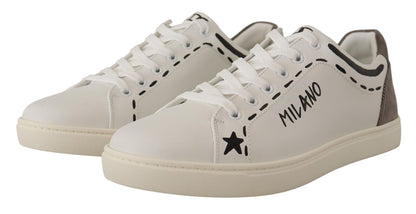 White Leather Gray LOVE Casual Sneakers Shoes