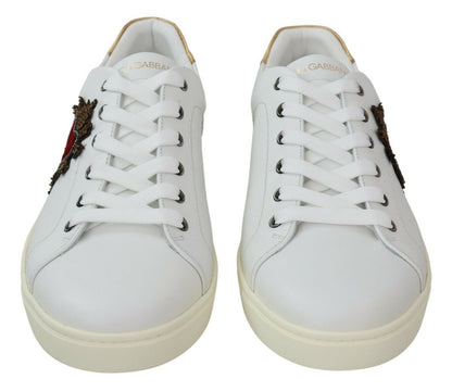 White Leather Heart Low Top Sneakers Casual Shoes
