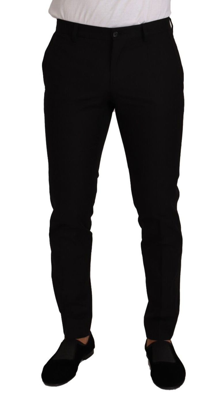 Black Cotton Formal Tuxedo Trouser Dress Pants
