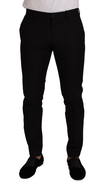 Black Cotton Formal Tuxedo Trouser Dress Pants