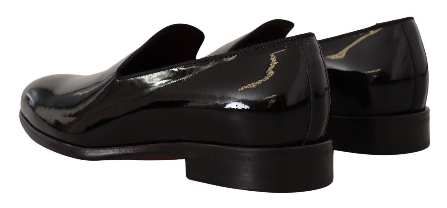 Black Patent Leather Formal Loafers Dress Shoes