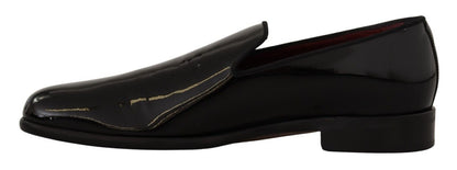 Black Patent Leather Formal Loafers Dress Shoes