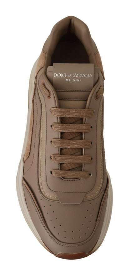 Beige Leather Sport DAYMASTER Sneakers Shoes