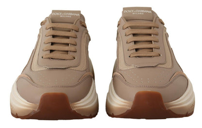 Beige Leather Sport DAYMASTER Sneakers Shoes