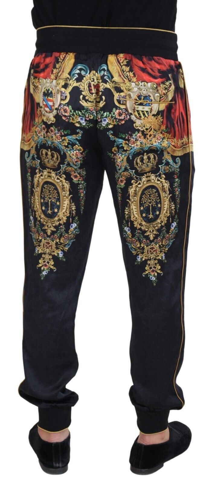 Black DG Albero Print Casual Jogger Pants
